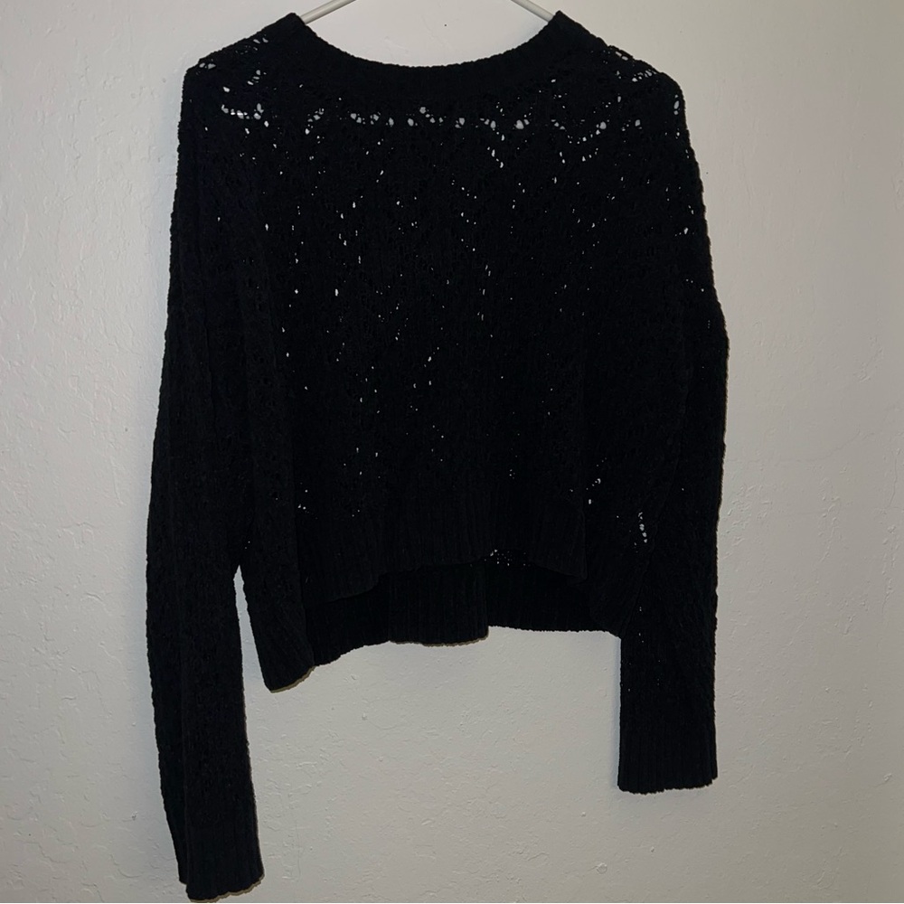 2/$15 AE Cropped Pointelle Crew Neck Sweaters - Picture 5 of 7